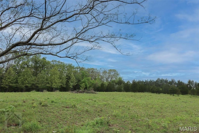 view of tree filled area featuring a view of rural / pastoral area
