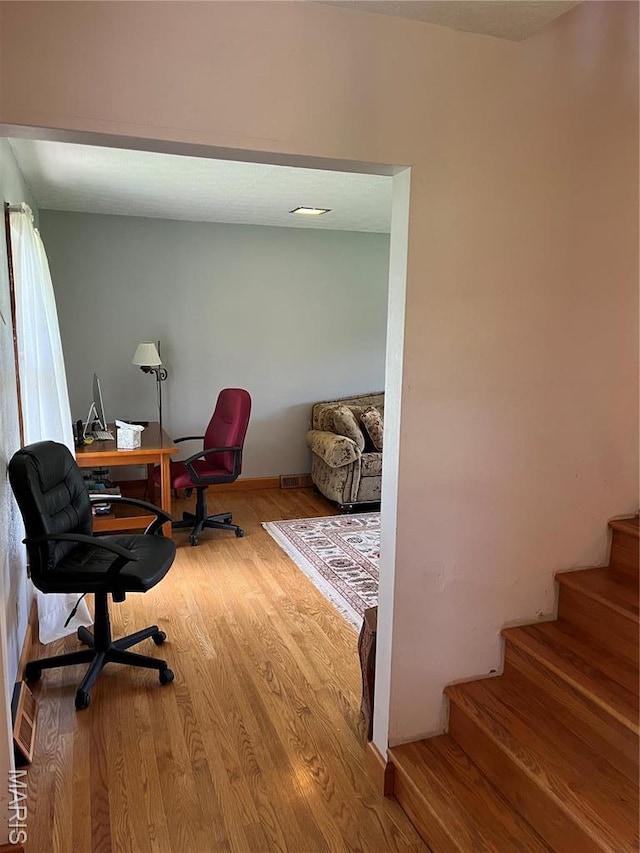 1235 S Hackman St, Staunton, IL 62088 - office area featuring wood finished floors