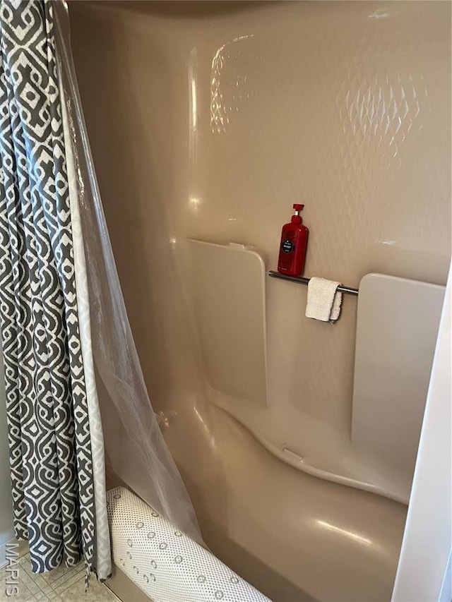 1235 S Hackman St, Staunton, IL 62088 - bathroom with a shower with shower curtain