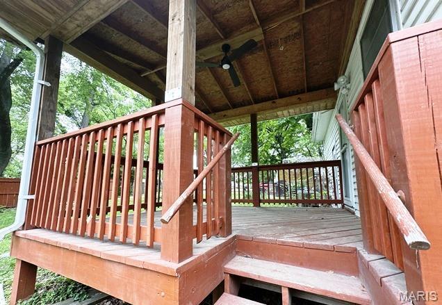 9909 Baltimore St, Belleville, IL 62223 - view of wooden deck