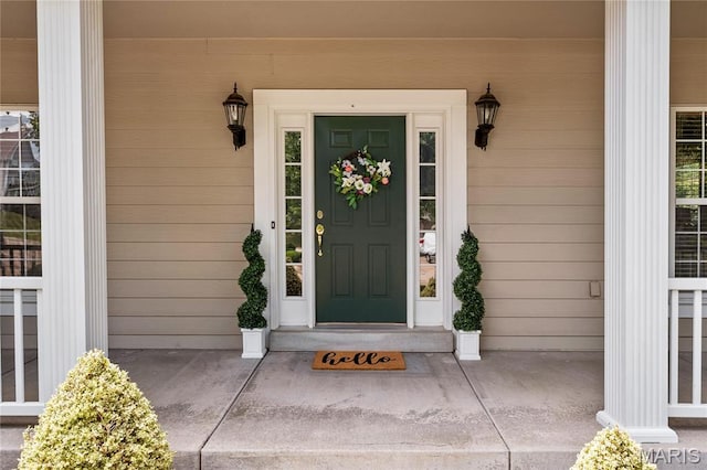 1309 Wellington Valley Ct, Chesterfield, MO 63005 - entrance to property featuring a porch