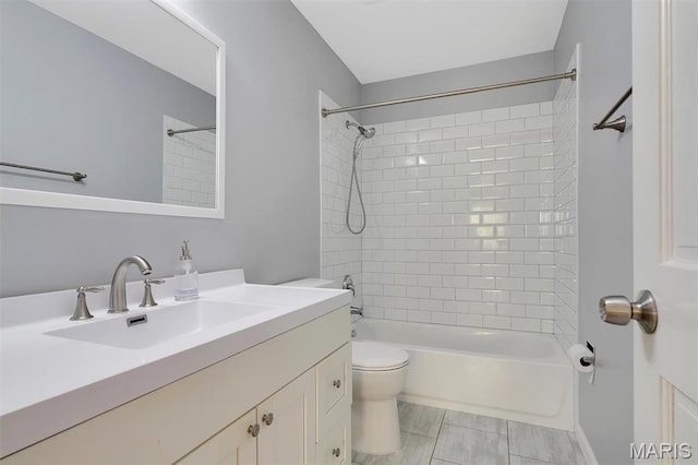 1316 Holgate Dr Unit G5, Ballwin, MO 63021 - bathroom featuring toilet, vanity, and shower / tub combination