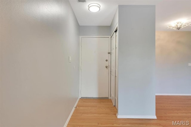 1316 Holgate Dr Unit G5, Ballwin, MO 63021 - hallway with light wood-style flooring and baseboards