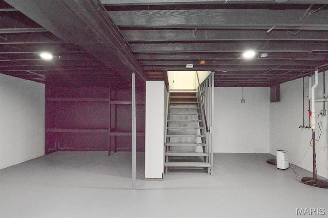 19 Ruth Ann Dr, Godfrey, IL 62035 - basement with stairway