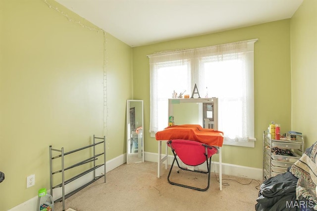 2418 Willow St, Alton, IL 62002 - living area featuring plenty of natural light, carpet floors, and baseboards