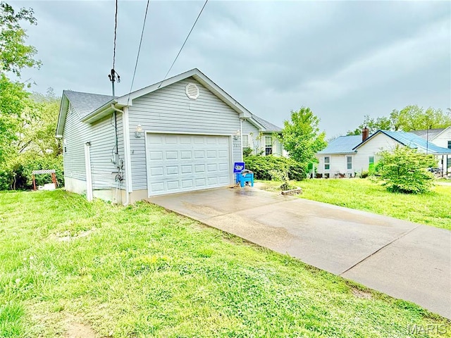 305 Houser St, Park Hills, MO 63601 - view of front of property with driveway, an attached garage, and a front lawn