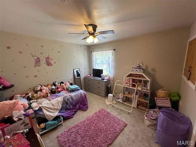 1621 Shurtleff Ct, Alton, IL 62002 - carpeted bedroom with a ceiling fan