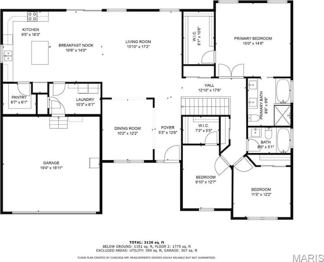 1603 Broadsword Ln, Lake St Louis, MO 63367 - home floor plan