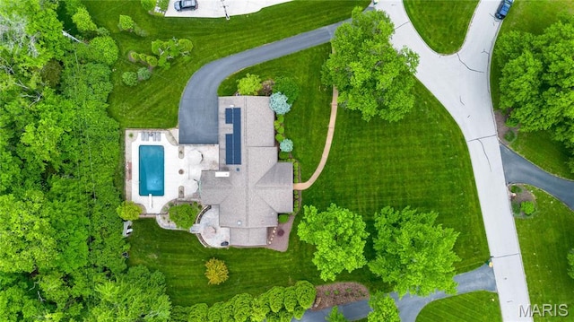 12935 Topping Estates Dr, Town And Country, MO 63131 - bird's eye view of a pool