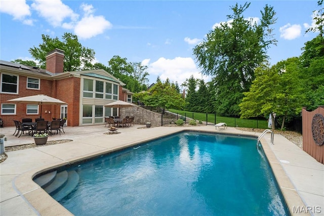 12935 Topping Estates Dr, Town And Country, MO 63131 - view of pool with fence and a patio