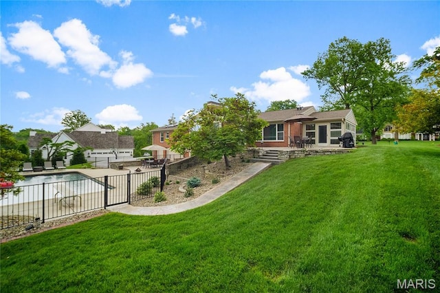 12935 Topping Estates Dr, Town And Country, MO 63131 - view of yard with a patio