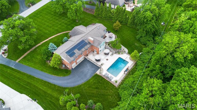 12935 Topping Estates Dr, Town And Country, MO 63131 - bird's eye view of a pool