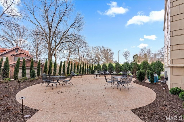view of patio / terrace featuring outdoor dining space
