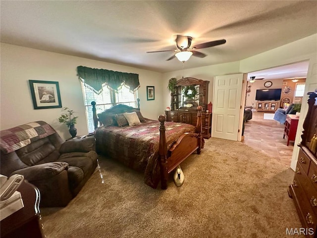 13 Montauk Ct, Leadington, MO 63601 - bedroom featuring carpet floors and a ceiling fan
