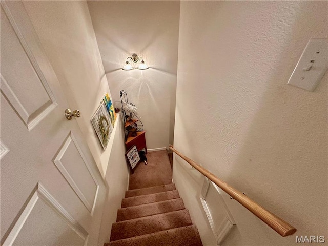 13 Montauk Ct, Leadington, MO 63601 - stairs featuring carpet floors