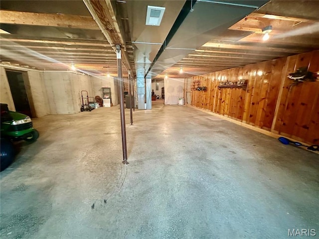 13 Montauk Ct, Leadington, MO 63601 - unfinished basement featuring wood walls