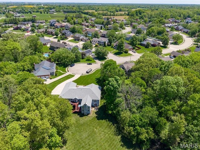 aerial perspective of suburban area