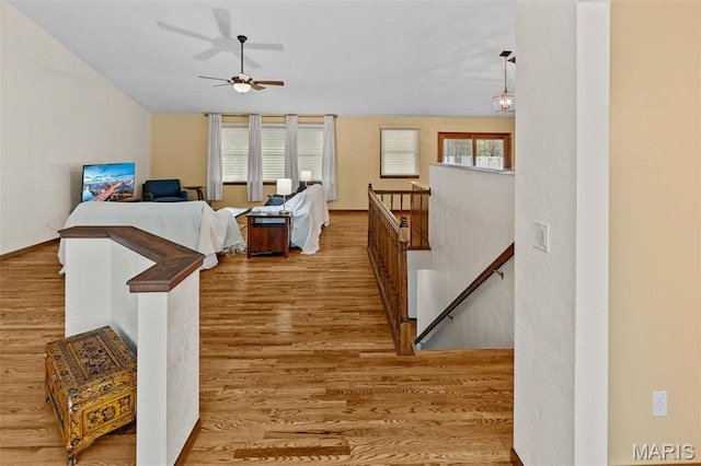 3708 Rhetts Lndg, Shiloh, IL 62221 - hallway featuring an upstairs landing and wood finished floors