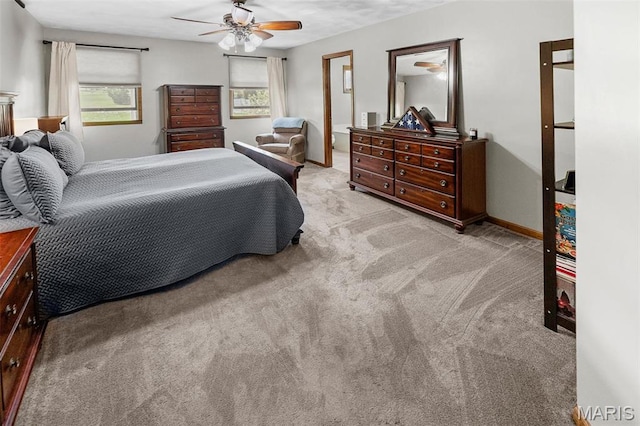 3708 Rhetts Lndg, Shiloh, IL 62221 - carpeted bedroom featuring ceiling fan and baseboards
