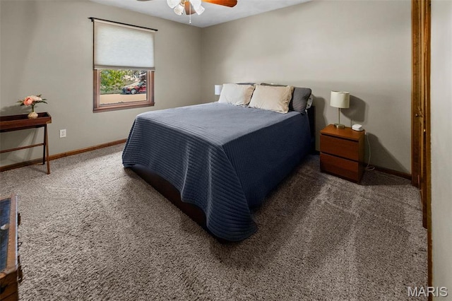 3708 Rhetts Lndg, Shiloh, IL 62221 - carpeted bedroom featuring baseboards and ceiling fan