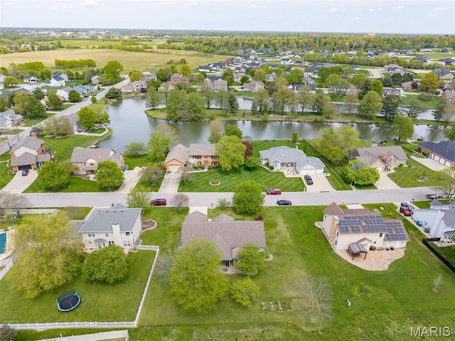 3708 Rhetts Lndg, Shiloh, IL 62221 - aerial overview of property's location with a large body of water and nearby suburban area