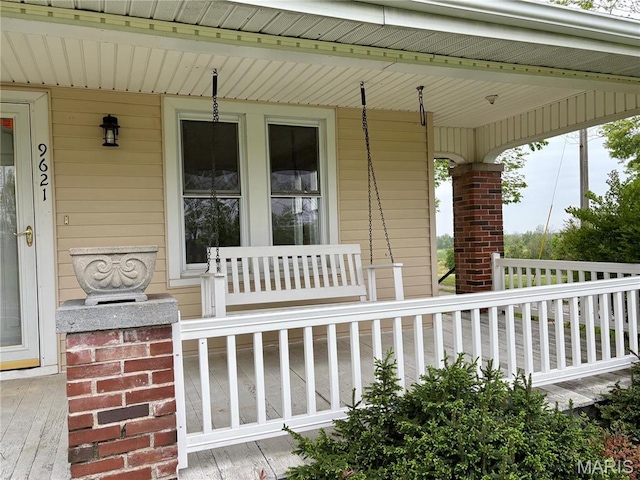 9621 Main St, Altenburg, MO 63732 - view of exterior entry featuring a porch