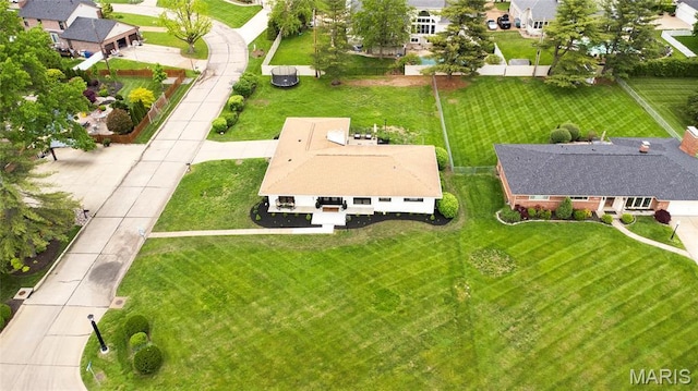 aerial view of residential area