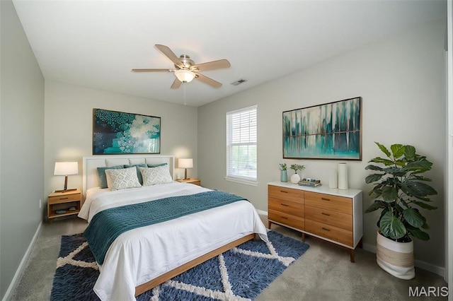 5541 Wavecrest Cir, Saint Charles, MO 63304 - carpeted bedroom featuring baseboards and a ceiling fan