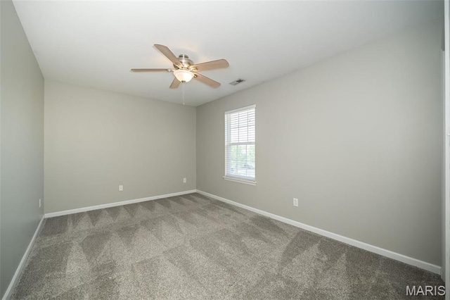 5541 Wavecrest Cir, Saint Charles, MO 63304 - unfurnished room with carpet floors, ceiling fan, and baseboards