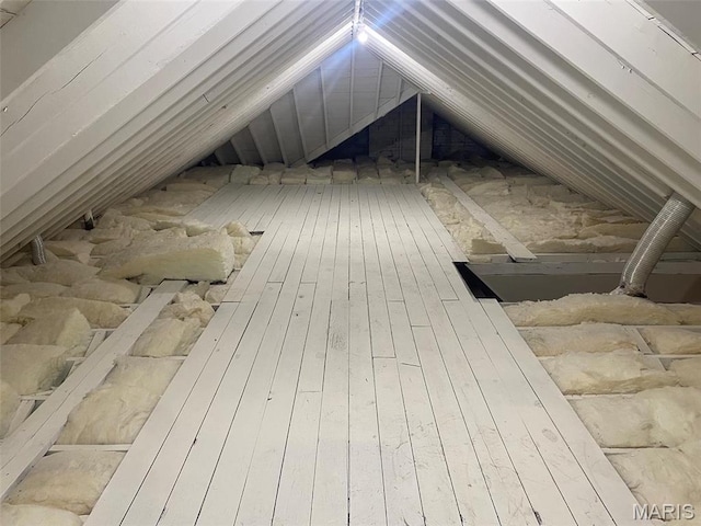 view of attic