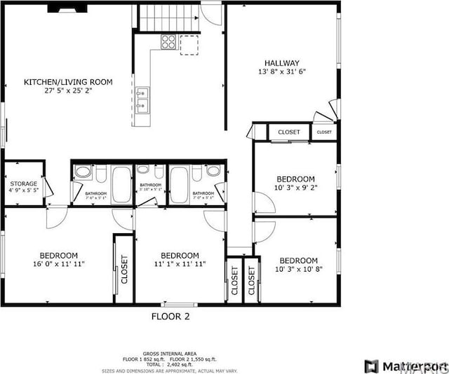 525 Angelus Dr, Florissant, MO 63031 - floor plan / room layout