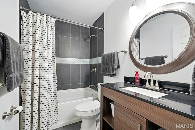 10566 Carroll Wood Way, Saint Louis, MO 63128 - full bathroom featuring shower / bath combo with shower curtain, vanity, and toilet