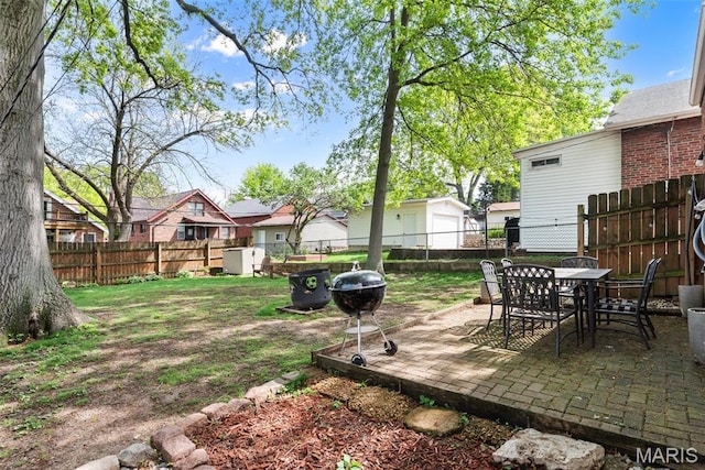 7337 Bruno Ave, Richmond Heights, MO 63117 - view of yard with a patio area, a residential view, and outdoor dining area