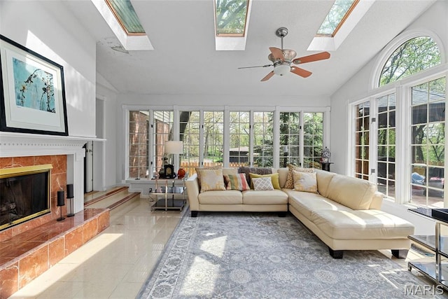 19 Sackston Woods Ln, Saint Louis, MO 63141 - sunroom / solarium with a skylight and high vaulted ceiling