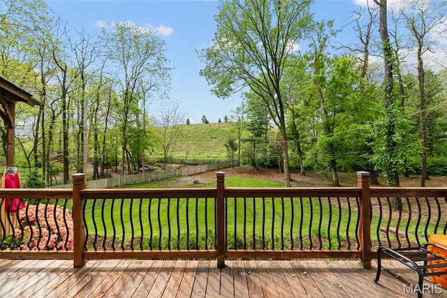 19 Sackston Woods Ln, Saint Louis, MO 63141 - wooden deck with a lawn