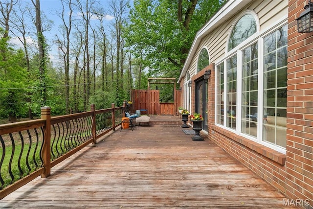19 Sackston Woods Ln, Saint Louis, MO 63141 - view of wooden deck