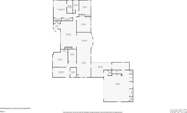 1345 Cheshire Ln, Webster Groves, MO 63119 - room layout