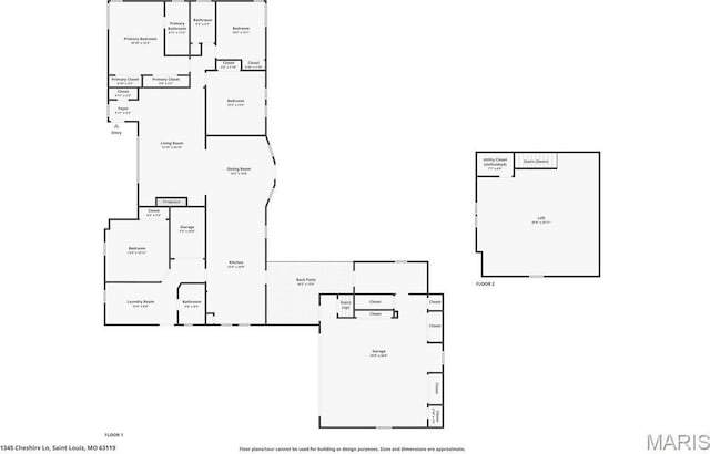 1345 Cheshire Ln, Webster Groves, MO 63119 - home floor plan