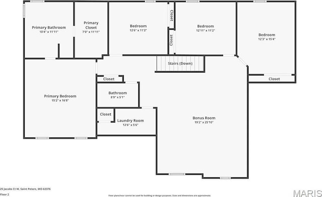 25 Jacobs Ct, Saint Peters, MO 63376 - home floor plan
