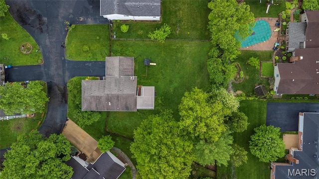 2022 Tramore Ct, Chesterfield, MO 63017 - drone / aerial view of a pool area
