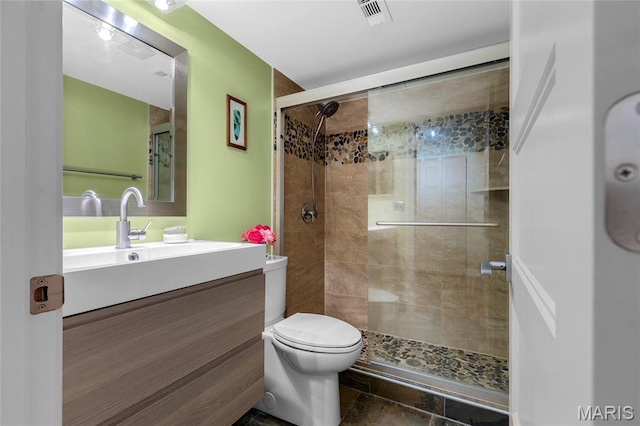2022 Tramore Ct, Chesterfield, MO 63017 - full bathroom featuring vanity, toilet, and a shower stall