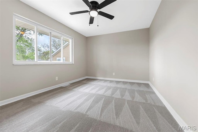 948 Barbara Ann Ln, Ellisville, MO 63021 - carpeted empty room featuring baseboards and a ceiling fan