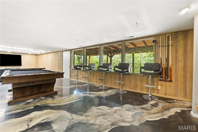 1626 Viola Dr, Imperial, MO 63052 - bar area featuring billiards table, healthy amount of natural light, and wood walls