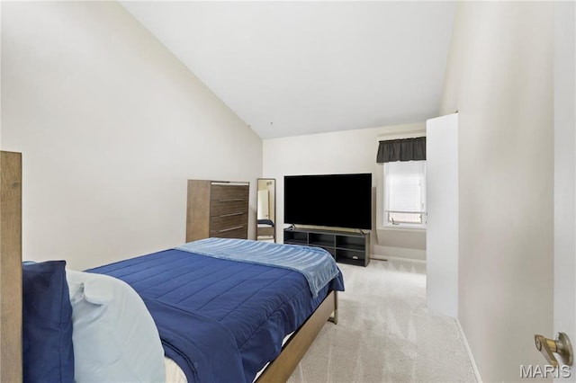 1626 Viola Dr, Imperial, MO 63052 - carpeted bedroom with vaulted ceiling and baseboards