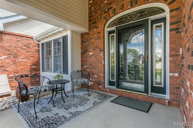 100 Waterfall Ct, Glen Carbon, IL 62034 - doorway to property with brick siding