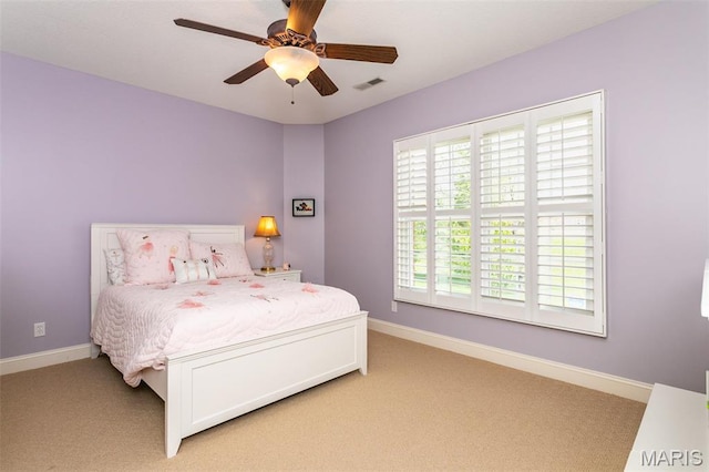 100 Waterfall Ct, Glen Carbon, IL 62034 - bedroom featuring light colored carpet, baseboards, and a ceiling fan