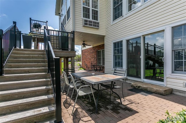 100 Waterfall Ct, Glen Carbon, IL 62034 - view of patio featuring stairs and outdoor dining area