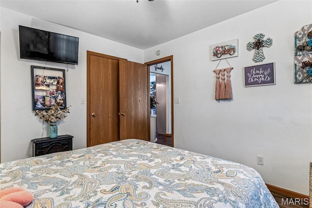 111 Edwards Ln, Park Hills, MO 63601 - bedroom featuring a closet, wood finished floors, and baseboards