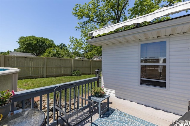 111 Edwards Ln, Park Hills, MO 63601 - fenced backyard featuring a wooden deck