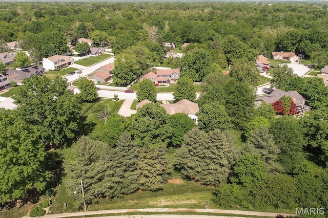 505 Turtle Creek Ct, Ofallon, IL 62269 - aerial view of property and surrounding area with a heavily wooded area and nearby suburban area